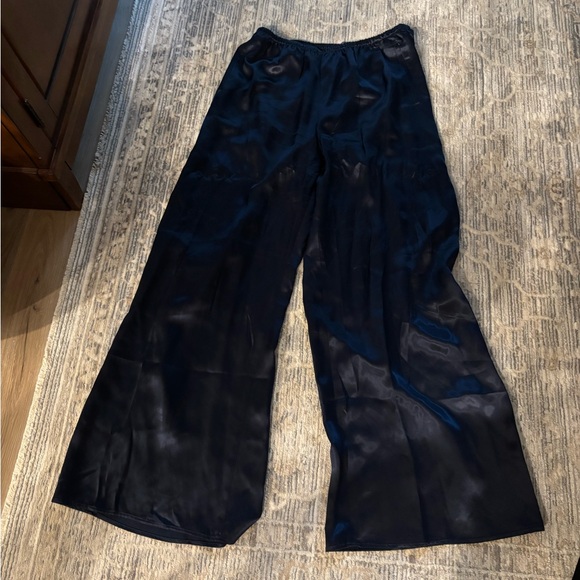J. Crew Pants - J. Crew Black Satin Wide-Leg Pants